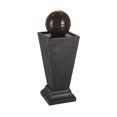 thumbnail image 6 of Outdoor Water Fountains 35.5"H Dark Brown Concrete Tall Column Fountain–LED Light Retro Outdoor Oasis, Durable Decor Feature,Tiered Outdoor Water Fountain, 6 of 12