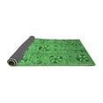 thumbnail image 2 of Ahgly Company Indoor Square Abstract Emerald Green Modern Area Rugs, 8' Square, 2 of 4