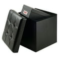 thumbnail image 2 of Winsome Wood Ashford Square Storage Ottoman, Black Faux Leather, 2 of 5
