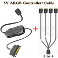 thumbnail image 1 of AR-1 RGB Controller Cable 5V 3 Pin 3pin to SATA ARGB Mini Controller HUB Adapter for PC Fan Cooling Fan Light Strip Adapter with Cable, 1 of 6