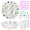 13.78" : 1pack, variant on Large DIY Handprint Stepping Stone Kit, 13.8" Garden Craft Set with Number Letter Stamps, Footprint Stepping Stone, Mother's Day Gift