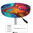 thumbnail image 4 of Lsque Colorful Abstract Swirls Pattern Round Bar chair cushion covers Velvet Fabric Premium Comfort Protects from Scratches and Stains for 14-17 Inch Chair-14 inch, 4 of 7
