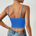 thumbnail image 7 of Oplxuo Women’s Crop Tops Sexy V Neck Spaghetti Strap Sleeveless Crop Bustier Slim Fit Going Out Party Club Crop Camis Tops, 7 of 7