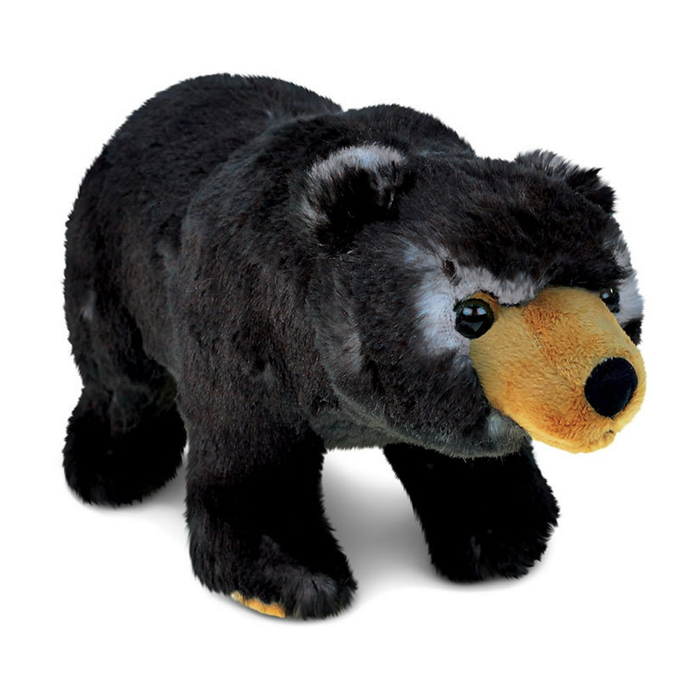 Puzzled Standing Wild Black Bear SuperSoft Stuffed Plush Cuddly Animal