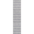thumbnail image 2 of JONATHAN Y WASHABLE 2 x 8 Runner Rug, Bande Distressed Stripe - Lavender/Ivory, WSH121A-28, 2 of 9