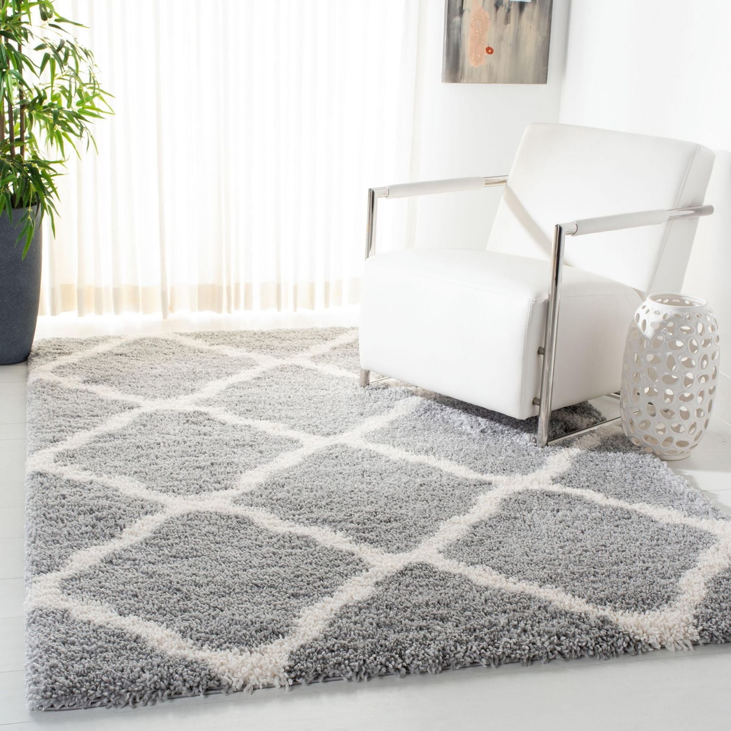 Safavieh Fontana Venice Tapis Peluche Shag Géométrique