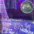 thumbnail image 4 of Set Of 3 2D Christmas Standing Elk Light Up Decorations Novelty Festive Rustic Lighting For Home And Garden, 4 of 7