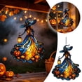 thumbnail image 2 of chaungfeng Scary Witch Acrylic Suncatcher, Stained Glass Window Car Hanging Christmas Ornament for Indoor Outdoor Decor, Garden Sun Catcher Panel for Halloween Lover for Women Mom Grandma, 2 of 9