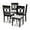 Gray, variant on Baxton Studio Lenoir Fabric and Wood Dining Chairs in Gray and Brown (Set of 4)