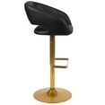 thumbnail image 4 of Home Square Faux Leather Adjustable Bar Stool in Black and Gold - Set of 3, 4 of 11