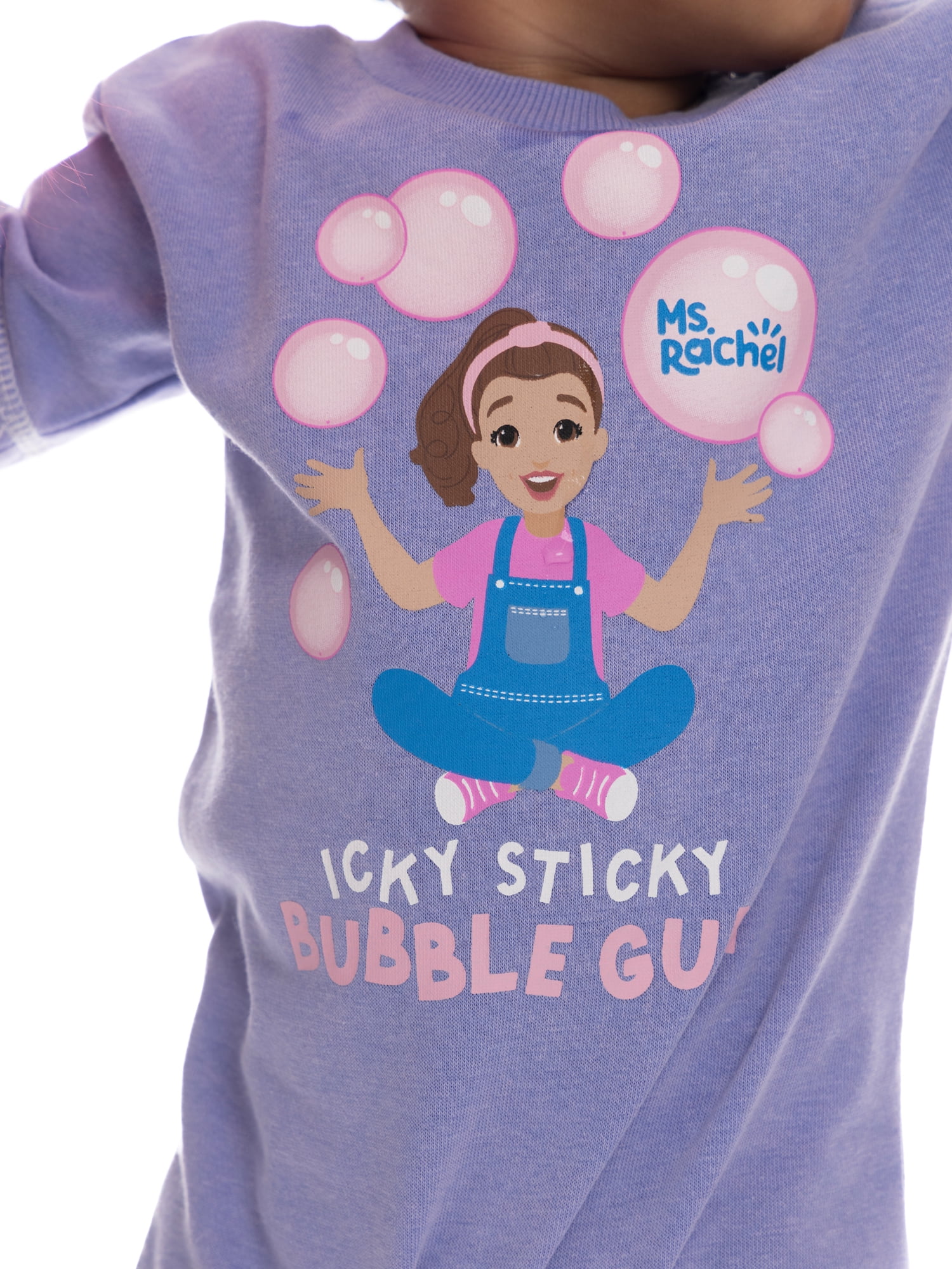 Ms. Rachel Baby Girls' Graphic Romper with Short Sleeves, Sizes 0/3M- 24M