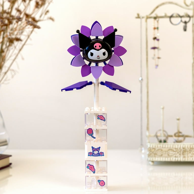 Brickcraft Kuromi Flower & Vase Building Kit (108 Pieces), Sanrio