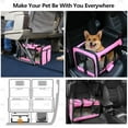 thumbnail image 6 of Soft Sided Cat/Dog Carrier,Collapsible Pets Travel Carriers for Pet/Puppy with Shoulder Strap & Removable Mat,Mesh Top Load Small Dogs/Cats Carry Bag Up to 25 Lbs（Pink,L）, 6 of 14
