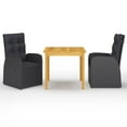 thumbnail image 1 of vidaXL 3 Piece Garden Dining Set Black, 1 of 10