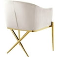 thumbnail image 3 of Meridian Furniture Xavier Cream Velvet Dining Chair, 3 of 5