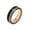 Black&Rose Gold-6mm, variant on Men's Tungsten Steel 8mm Ring Rose Gold Grooved Brushed Finish Comfort Fit Black Size 9