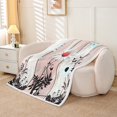 thumbnail image 2 of Erosebridal Rustic Lodge Sherpa Blanket 50x60,Butterfly Flower Fuzzy Blanket Throw,Botanical Decor, 2 of 7