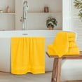 thumbnail image 3 of BELIZZI HOME 8 Piece Towel Set 100% Ring Spun Cotton, 2 Bath Towels 27x54, 2 Hand Towels 16x28 and 4 Washcloths 13x13 - Ultra Soft Highly Absorbent Machine Washable Hotel Spa Quality - Mustard Yellow, 3 of 7