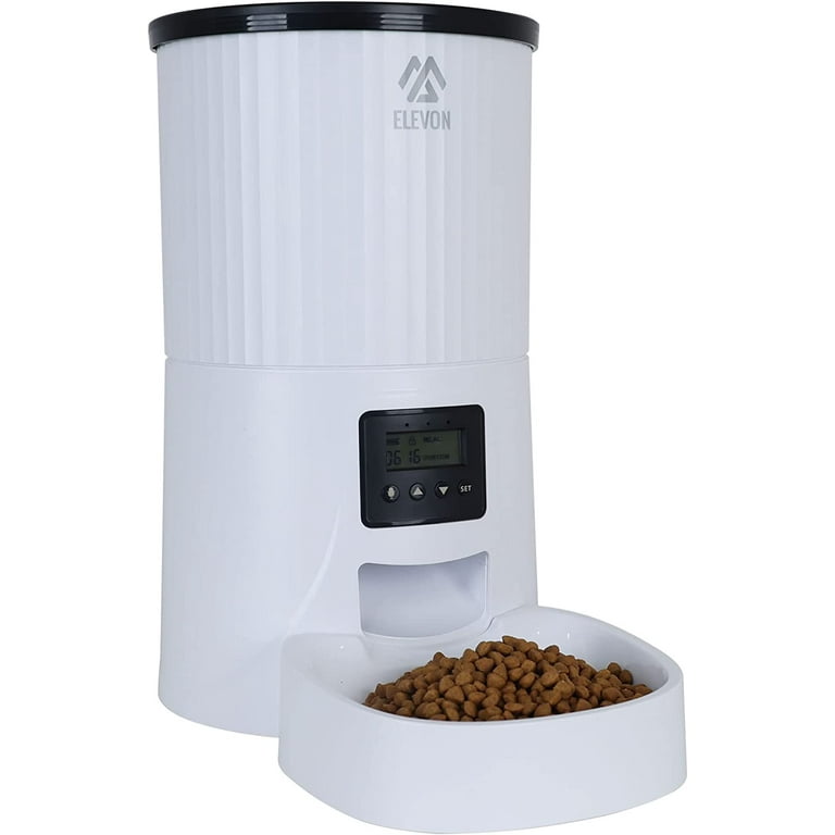 Petlibro - Stainless Steel 4L Automatic Dog and Cat Feeder with Voice Recorder - White