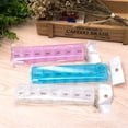 thumbnail image 4 of Blue Weekly Pill Organizer Storage Box for Medication Made of Durable Plastic 7 Slots for a Week, 4 of 8