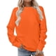 thumbnail image 1 of Qucoqpe - Sudadera informal para mujer, cuello redondo, manga larga, color liso, suave y ligera, holgada, en liquidación, 1 of 8