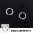 thumbnail image 7 of NICETOWN Blackout Curtains for Bedroom, Room Darkening Thermal Insulated Curtains Noise Reducing Privacy Grommet Drapes for Kids Nursery Laundry Kitchen, 52"x36", Black, 2 Panels, 7 of 7