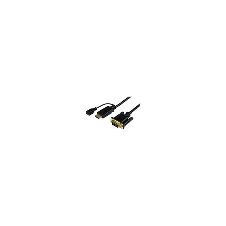 UPC: 0065030859639 | StarTech.com HD2VGAMM10 video cable adapter 118.1 (3 m) VGA (D-Sub) HDMI + Micro USB Black