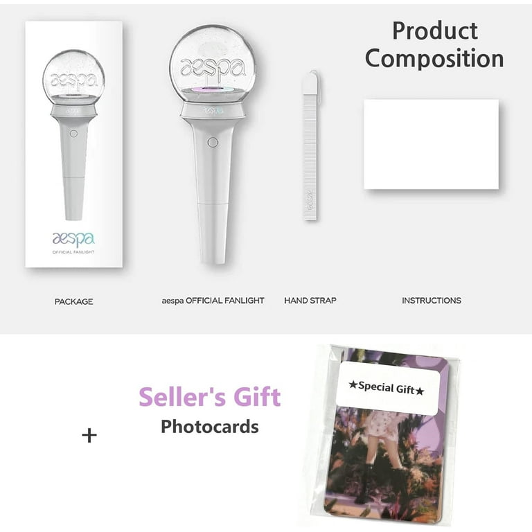 AESPA Official Lightstick with Photocards Set Fanlight Light Stick