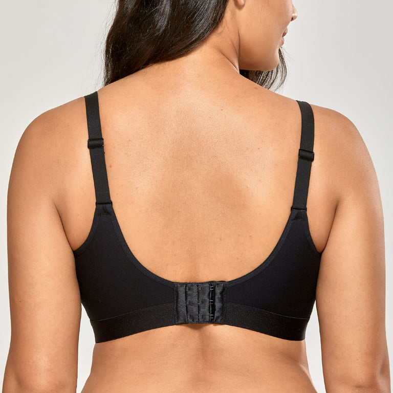 DELIMIRA Women's Wireless Plus Size Bra Cotton Support Comfort Unlined  Sleep Bralette 