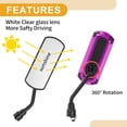 thumbnail image 5 of Unique Bargains 1 Set M10 Universal Motorcycle Rear View Mirrors Bar End Side Mirrors Mount Adjustable Iron Plastic Square Shape Purple, 5 of 7