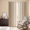 thumbnail image 3 of Beige Ombre Kitchen Curtains 96 Inch Length, Modern Gradient Abstract Art Grommet Top Bedroom Living Room Curtains, Light Filtering Cafe Curtain Drapes 2 Panels Set 104''x96'', 3 of 9