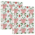 thumbnail image 2 of Strawberry Bow Pattern 3 Ring Hardcover Binders 1.5in Round Rings for Letter-Size Folder Paper Organizer Pockets for Office Student Recipe, 2 of 9
