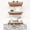 Light Brown, variant on Rustic Luxe Tiered Wall Mount Wine Rack and Stemware Glass Holder Set