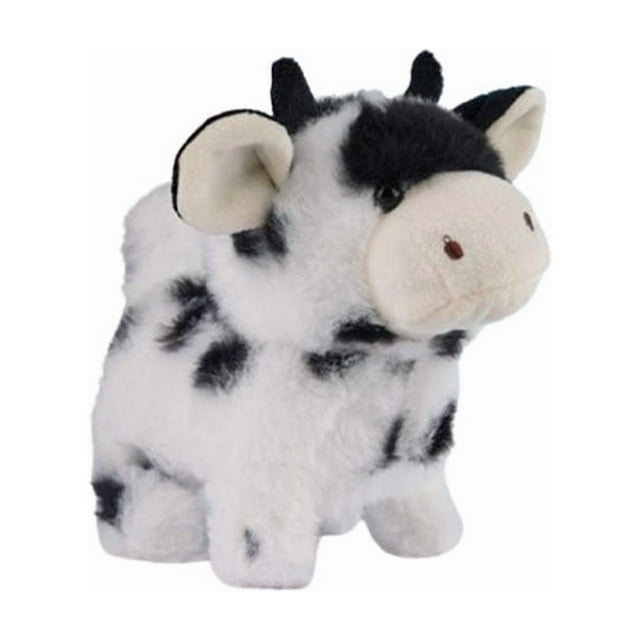 Peluche de vaca marrón simulado de vaca con cuello de vaca de peluche y juguete simulado • Efectos de sonido interactivos para caminar • SoftFabric • Regalo de decoración agrícola realista