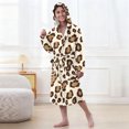 thumbnail image 2 of RXMEKW Hooded Velvet Bathrobe For Girls Long Sleeve Pajama Set With Button Closure, 2 of 7