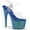 Clear PVC/Blue Holographic Glitter, variant on Women's Pleaser Adore 708LG Platform Sandal
