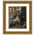 thumbnail image 1 of Vilhelm Rosenstand 12x14 Gold Ornate Wood Frame and Double Matted Museum Art Print Titled - Christian II and Dyveke (1885), 1 of 4