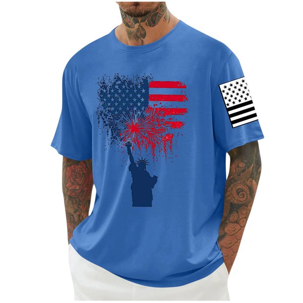 Tops para hombre, blusas y camisas de cuello redondo y manga corta para hombre, blusas casuales de cuello redondo con estampado de moda para hombre, blusas de cuello redondo y manga corta, camisas par