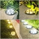 thumbnail image 4 of Paquete de 4 luces solares de suelo IP65 impermeables para paisaje, 16 LED, para decoración de patio, camino, jardín (luz blanca), 4 of 5