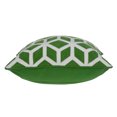 thumbnail image 3 of Parkland Collection PILA11019P Housse de Coussin Carrée Transitionnelle Verte et Blanche avec Insert en Poly - 20 x 20 x 7 Po., 3 of 3