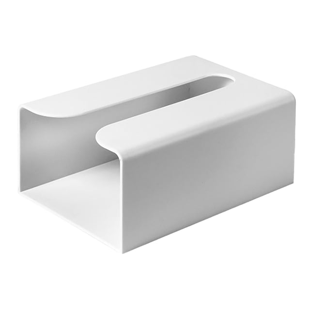 Soporte de Servilletas de Pañuelos, Caja Blanca de Tejido Montada en la pared Elegante para el Baño para el Hogar