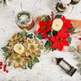thumbnail image 4 of 2PCS Christmas Candle Holders Rings Wreath, Candle Ring Wreath for Xmas Table Decorations Gold, 4 of 7