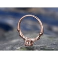 thumbnail image 5 of HeartsAndYou 1.1ct Natural Peach Morganite Bamboo Design Engagement Ring 14k SOLID Rose Gold, 5 of 9