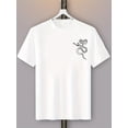 thumbnail image 1 of Men's T-shirt with snake pattern tee top, 1 of 5