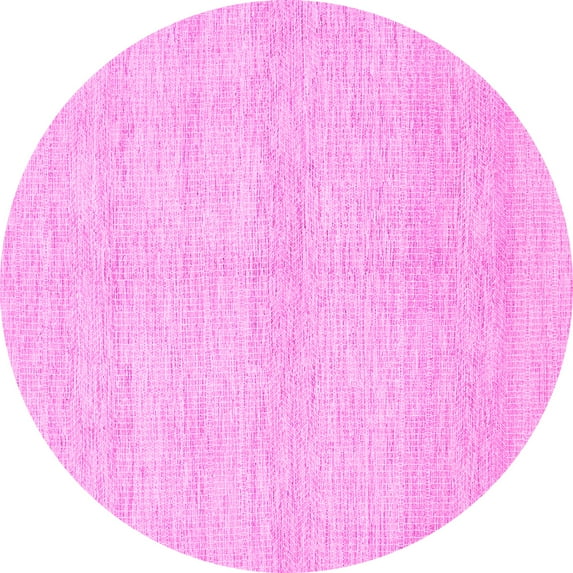 Ahgly Company Indoor Round Solid Pink Modern Area Rugs, 5' Round