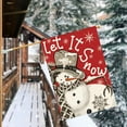 thumbnail image 2 of SM-XLHN Let It Snow Snowflake Snowman Christmas House Flag 28x40 Inch Double Sided, Black Winter Holiday Yard Outdoor Decorative Flag, 2 of 6