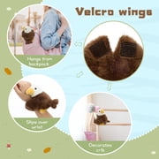 Muiteiur 4Pcs Falcon Stuffed Animal 13.7 Giant Falcon Plush with 3 Babies Eagle Plush Toy