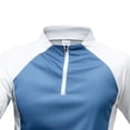 thumbnail image 5 of Men's Half Zip Long Sleeve T-Shirt Sport Track Top Quick Dry Breathable Athletic Training Gear Moisture Wicking Running Fitness Gym Workout Casual | Zenithor,Blue L, 5 of 7