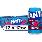 Fanta Berry Soda Pop Fridge Pack, 12 fl oz, 12 Pack Cans
