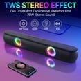 thumbnail image 6 of Bluetooth Speaker Bluetooth Speaker with RGB Lights, B320 Long Strip Soundbar, Stereo Sound for PC Gaming Desk, Home Use, Wireless Type-C Audio System, Immersive Experience, 7 Lighting Modes, 6 of 9